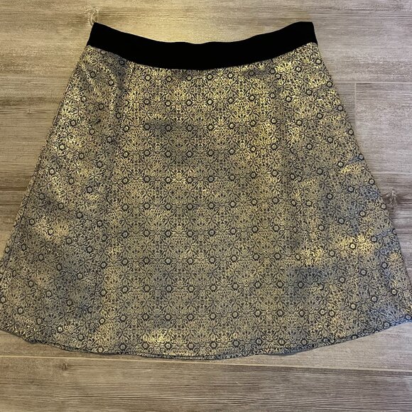 VINTAGE Narciso Rodriguez metallic gold skirt - Picture 1 of 4